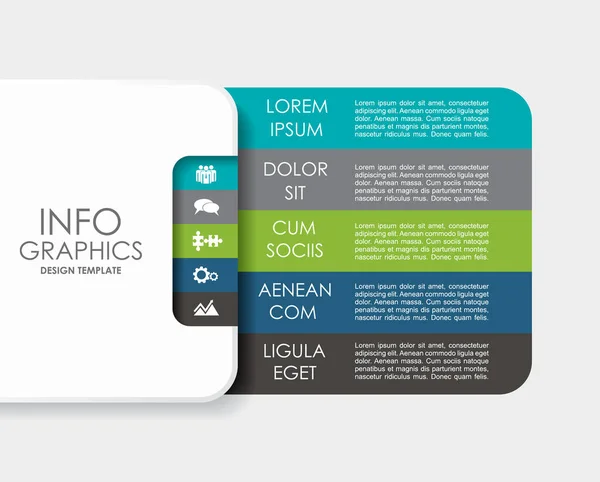 Infografische Design-Vorlage mit Platz für Ihre Daten. Vektorillustration. — Stockvektor