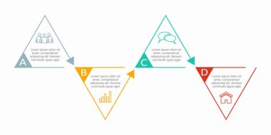 Verileriniz için yer alan bilgi tasarım şablonu. Vektör illüstrasyonu.