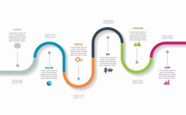 Verileriniz için yer alan bilgi tasarım şablonu. Vektör illüstrasyonu.