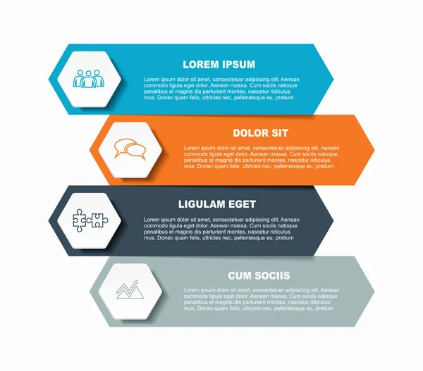 Modelo de design de infográfico com lugar para seus dados. Ilustração vetorial. — Vetor de Stock