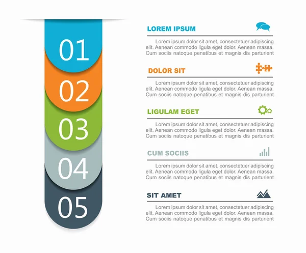 Plantilla de diseño infográfico con lugar para sus datos. Ilustración vectorial. — Vector de stock