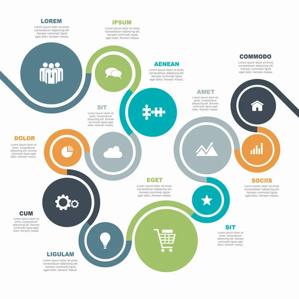 Infographic design template with place for your data. Vector illustration. — Stock Vector