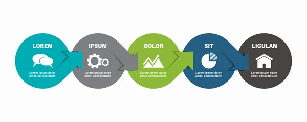 Plantilla de diseño infográfico con lugar para sus datos. Ilustración vectorial. — Archivo Imágenes Vectoriales