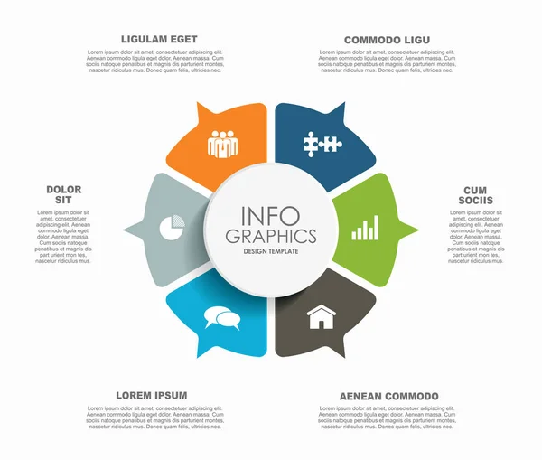 Infografische Design-Vorlage mit Platz für Ihre Daten. Vektorillustration. — Stockvektor