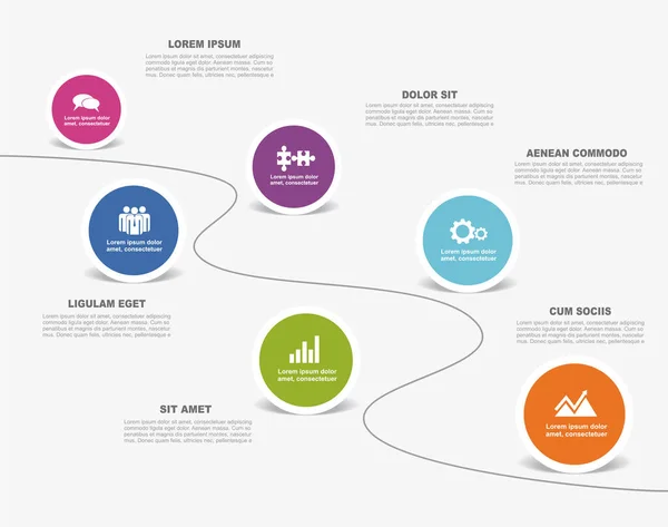 Modelo de design de infográfico com lugar para seus dados. Ilustração vetorial. — Vetor de Stock