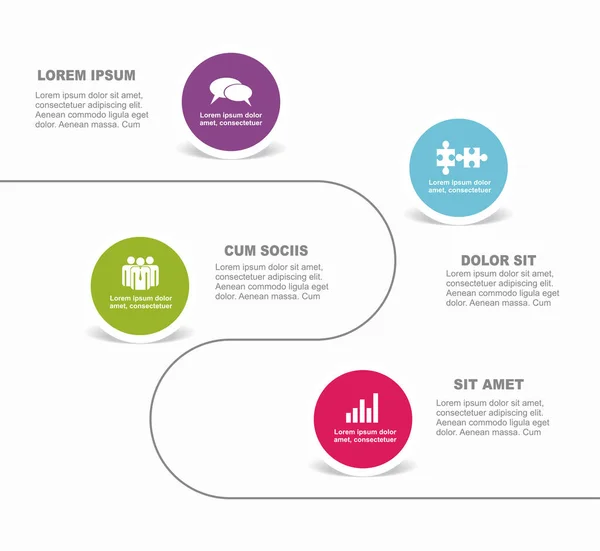 Plantilla de diseño infográfico con lugar para sus datos. Ilustración vectorial. Ilustración de stock