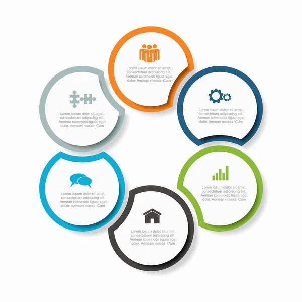 Plantilla de diseño infográfico con lugar para sus datos. Ilustración vectorial. — Archivo Imágenes Vectoriales