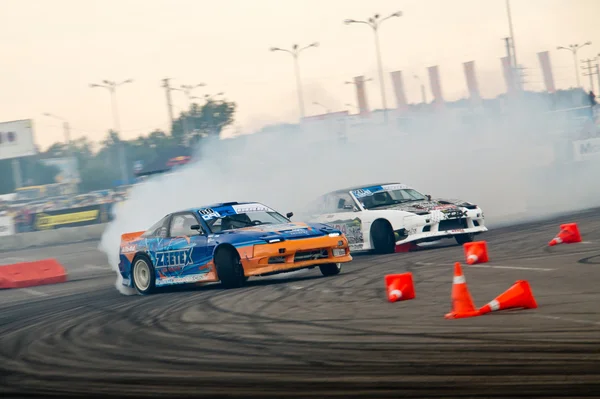 Carro à deriva em ação — Fotografia de Stock