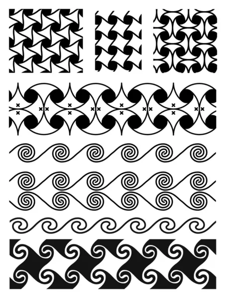 Набор векторных бесшовных элементов кельтского дизайна — стоковый вектор