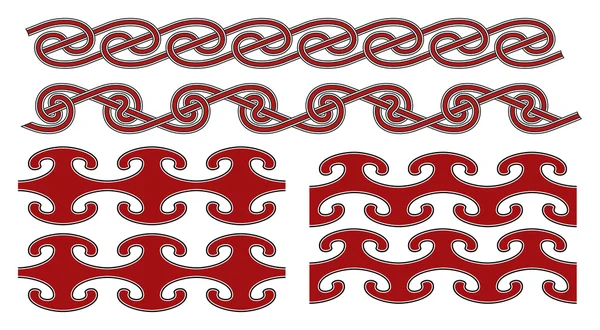 Conjunto de elementos de diseño celta sin costura vectorial — Archivo Imágenes Vectoriales