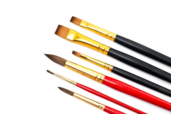 Close view of some different paintbrushes — Stock Photo, Image