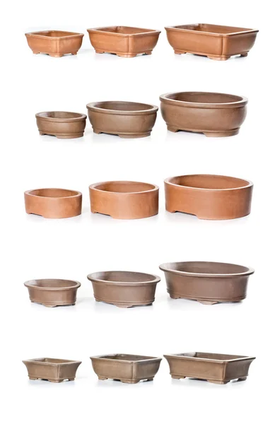 Set of ceramic flowerpots — Stock Photo, Image