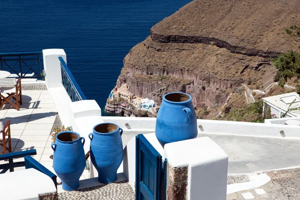 Blue Greek Urn Stock Image