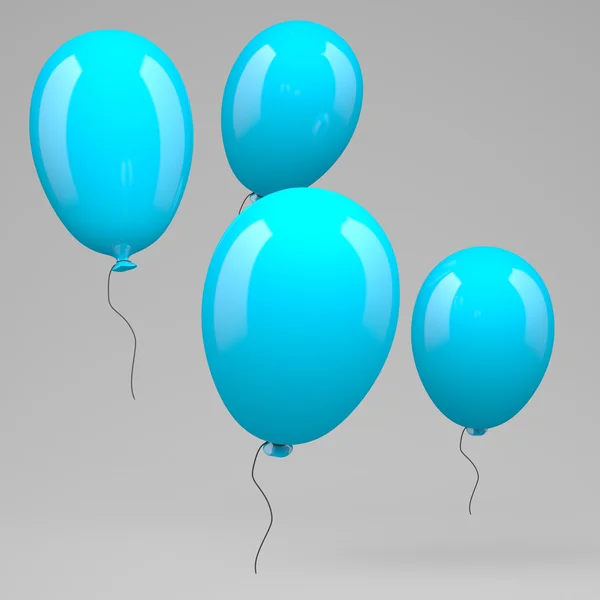 Blå ballonger – stockfoto