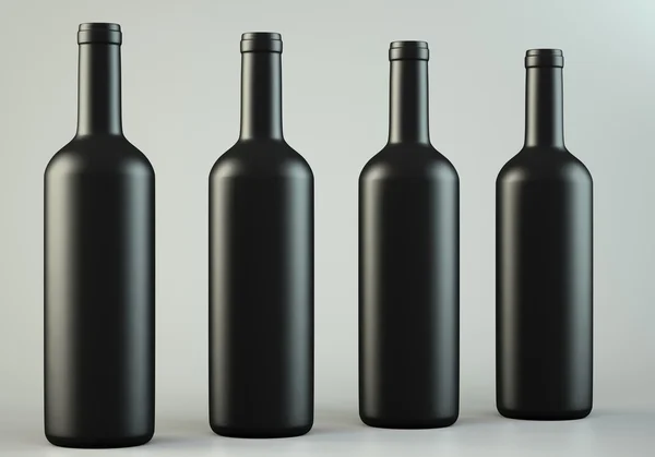 Cuatro botellas de vino —  Fotos de Stock