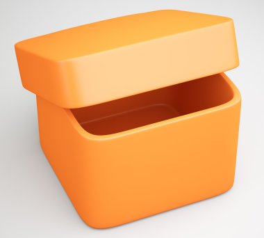 boş bir plastik kutu