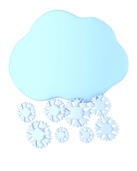 Cloud with snowflakes — Stock Photo, Image