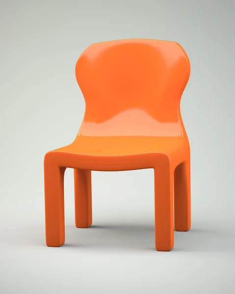 Cadeira de desenho animado-syled laranja — Fotografia de Stock
