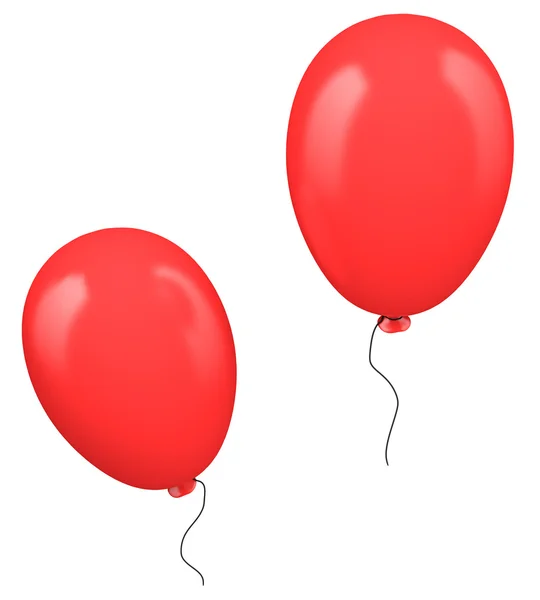 Two red balloons — Stock Photo, Image