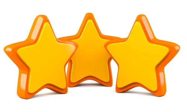 Three golden stars — Stock Photo, Image