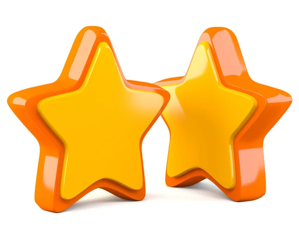 Two golden stars — Stock Photo, Image