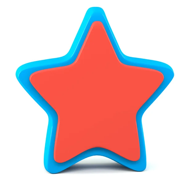 Blue red star — Stock Photo, Image