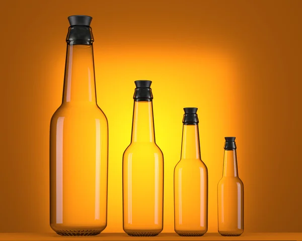 Prázdné pivní láhve — Stock fotografie
