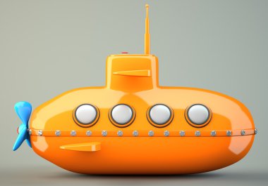 karikatür tarzı denizaltı