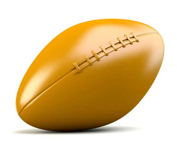 Golden american football ball — Stock Photo, Image