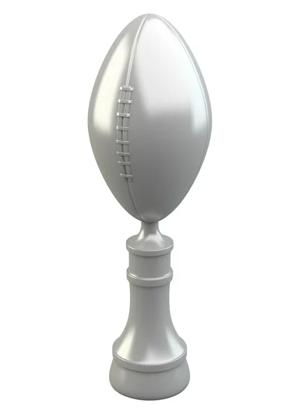 Coupe trophée avec ballon de football américain — Photo