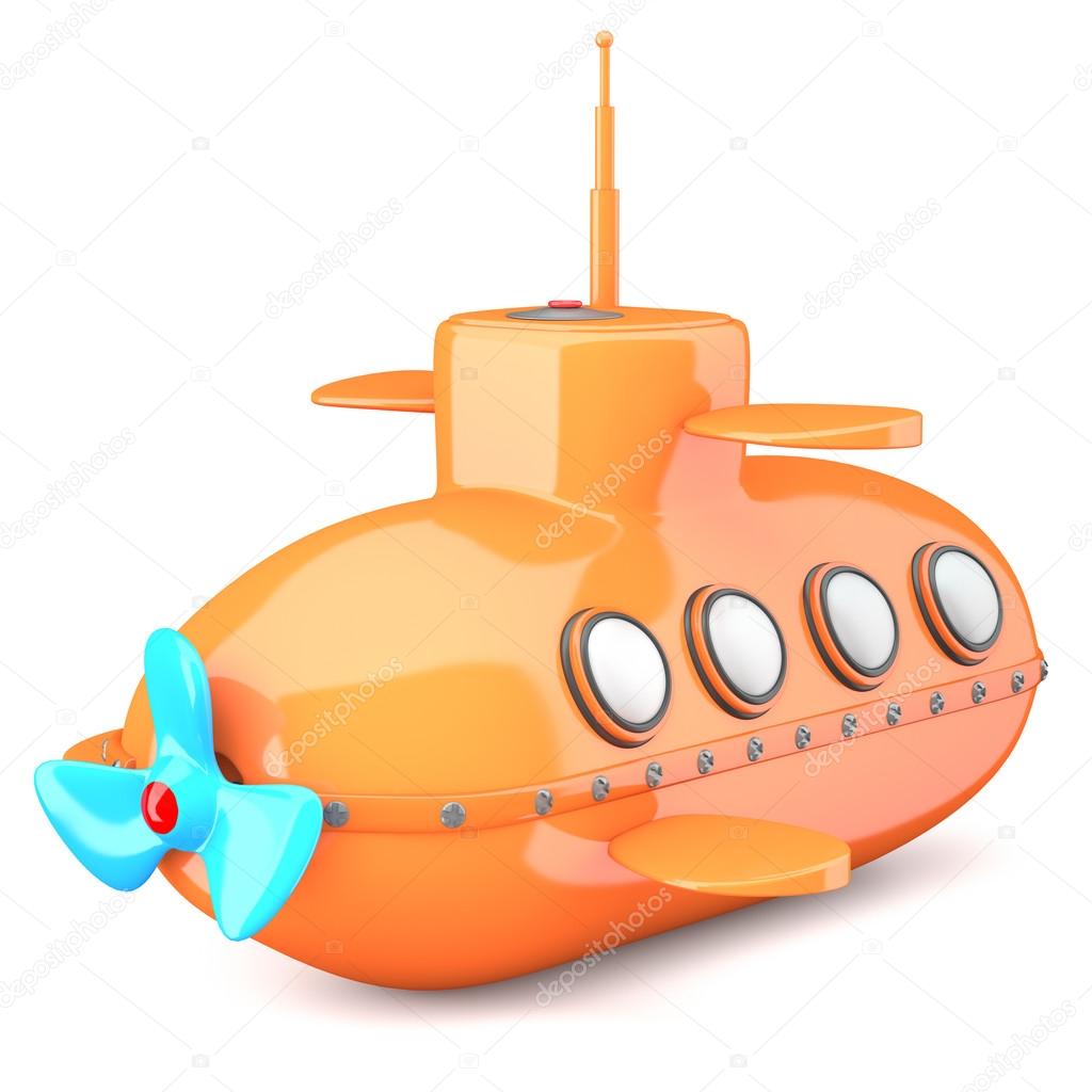 Cartoon-styled submarine