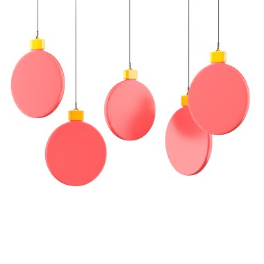 Noel süslemeleri asılı