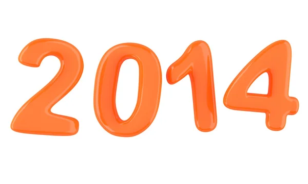 Новогодние цифры 2014 года — стоковое фото