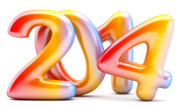 Cyfry nowy rok 2014 — Zdjęcie stockowe