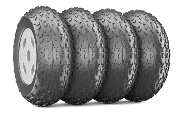 Cartoon-styled car wheels — Stock Photo, Image