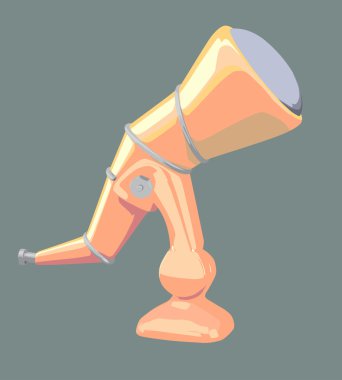 karikatür tarzı teleskop