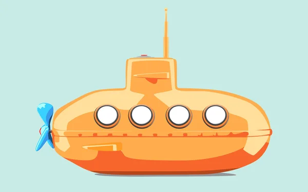 Cartoon-styled submarine — Stock Vector