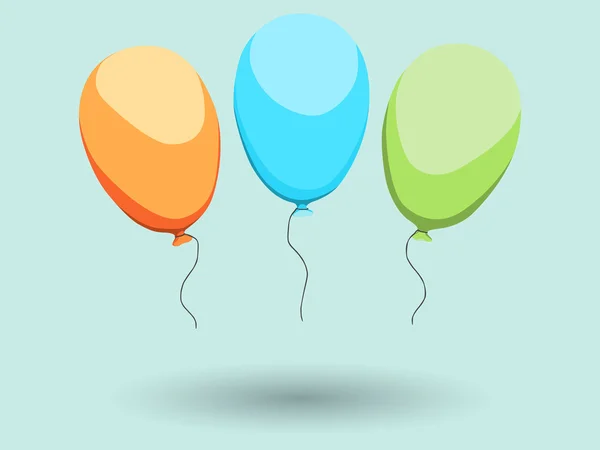 Three balloons — Stock Vector