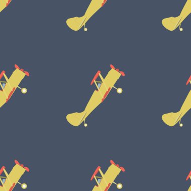 Çizgi film stili uçakla kusursuz desen