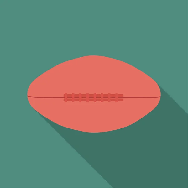 Icône Ballon Football Américain Illustration Vectorielle Avec Ombre Longue — Image vectorielle