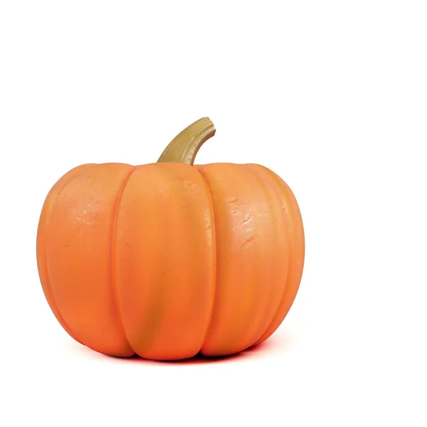 Calabaza Aislada Sobre Fondo Blanco Renderizado — Foto de Stock