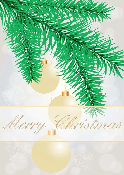 Рождественский серый фон с вечерними шарами — стоковый вектор
