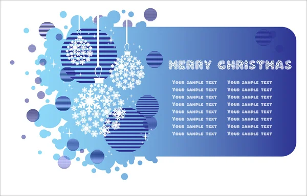 Boule de Noël en flocons de neige — Image vectorielle