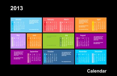 Stil Windows 8 2013 takvim