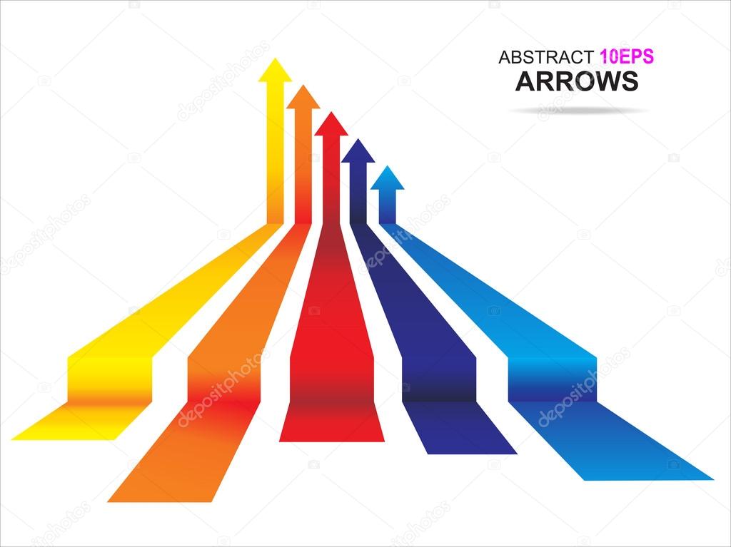 Colored arrows vector