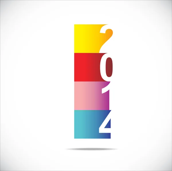 Biglietto originale del nuovo anno vettoriale, illustrazione con posto per il testo — Vettoriale Stock