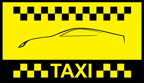 Taxi Cab Symbol on Yellow - Stock Illustration — Stock Vector