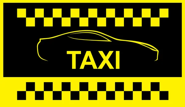 Taxi Cab Symbol on Yellow - Stock Illustration — Stock Vector