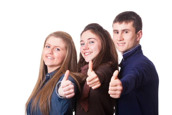 Tizenéves diákok Thumbs Up — Stock Fotó
