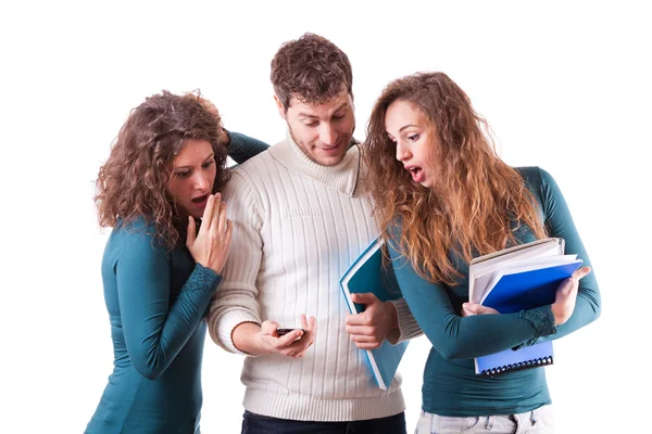 Drei glückliche Freunde — Stockfoto